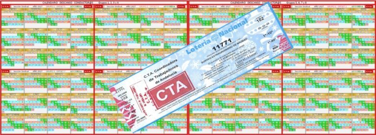 GRUPOS DE DESCANSO 2027 Y LOTERÍA CTA
